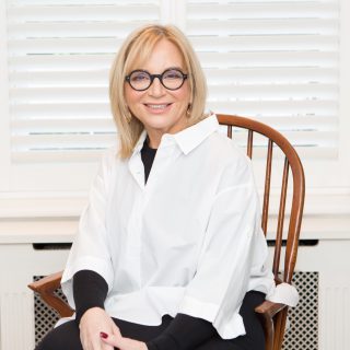 Sally Morgan in the Vicar's chair